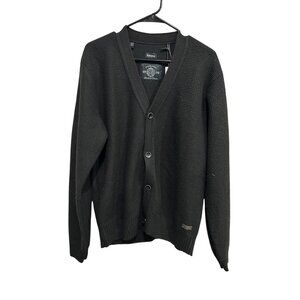 Buffalo David Bitton NEW Black Button-Up Cardigan Sweater Sz Medium